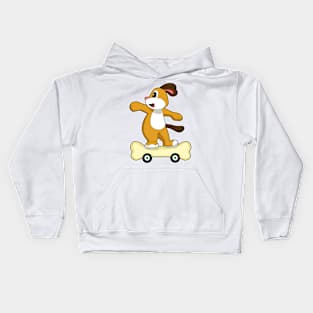 Dog Bone Skater Skateboard Kids Hoodie